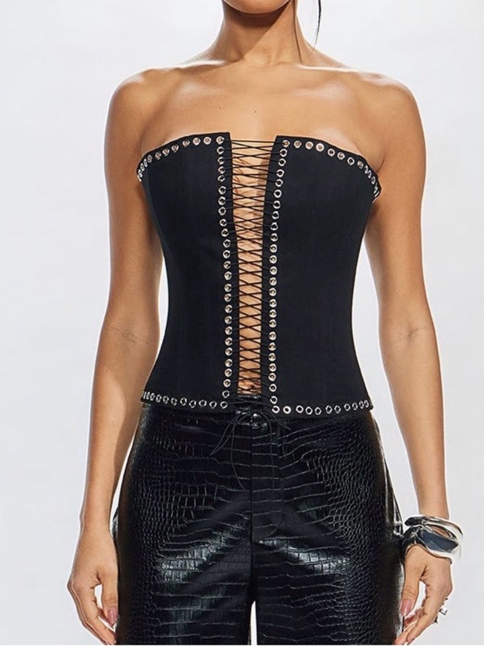 Fashion nova corset lace up xs worn once dry cleaned